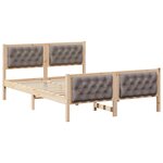 vidaXL Cadre de lit avec tête de lit Taupe 140 x 200 cm Pin massif