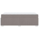 vidaXL Cadre de lit avec matelas Taupe 100 x 200 cm tissu
