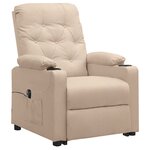 vidaXL Fauteuil Crème Tissu