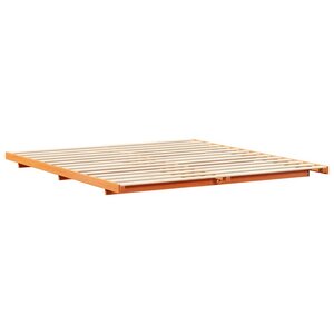 vidaXL Cadre de lit surélevé Marron cire 180 x 220 cm