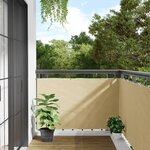 vidaXL Écran d'intimité de balcon crème 600x90 cm PVC
