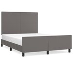 vidaXL Cadre de lit sans matelas gris 140x190 cm similicuir