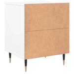 vidaXL Table de chevet Blanc 40x35x50 cm Bois d’ingénierie
