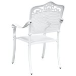 Chaises de jardin vidaXL 2 Pièces en alu moulé blanc