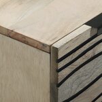 vidaXL Buffets 2 Pièces Blanc 60 x 33.5 x 75 cm bois de manguier massif