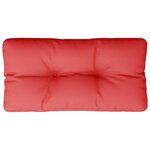 vidaXL Coussin de palette rouge 70x40x12 cm tissu