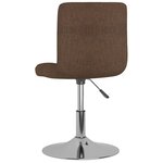 vidaXL Chaise pivotante de salle à manger Marron Tissu