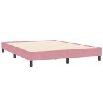 vidaXL Sommier à lattes de lit avec matelas rose 160x210 cm velours
