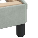 vidaXL Lit avec matelas gris clair 90x200 cm velours