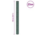 vidaXL Membrane anti-mauvaises herbes vert 1 5x25 m PP