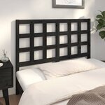 vidaXL Tête de lit Noir 125 5x4x100 cm Bois massif de pin