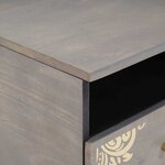 vidaXL Table basse Gris 80 x 54 x 40 cm bois de manguier massif