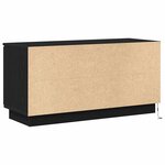 vidaXL Meuble TV Noir 100x38x49 cm Bois d'ingénierie