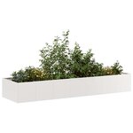 vidaXL Jardinière 280x80x40 cm acier inoxydable