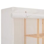 vidaXL Garde-robe Blanc 173x40x170 cm Tissu