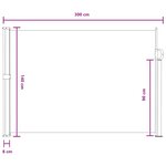 vidaXL Store latéral rétractable 140 x 300 cm 100  polyester fer acier