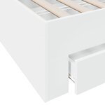 vidaXL Cadre de lit avec tiroirs sans matelas blanc 120x200 cm