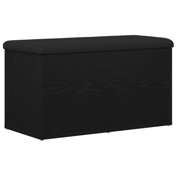 Banc de rangement vidaXL Chêne Noir 80x40x45 cm Bois reconstitué
