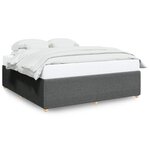 vidaXL Cadre de lit sans matelas gris foncé 180x200 cm tissu