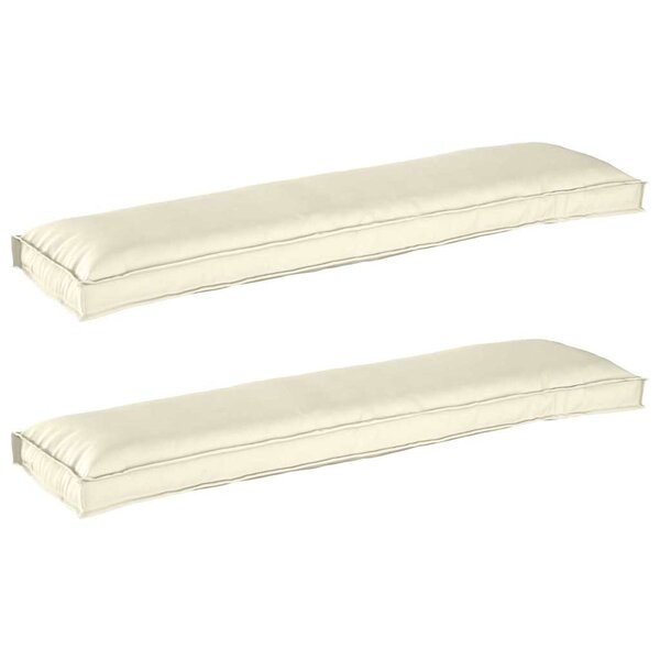 vidaXL Set de coussins de palette 2 Pièces Crème 150 x 40 x 8 cm