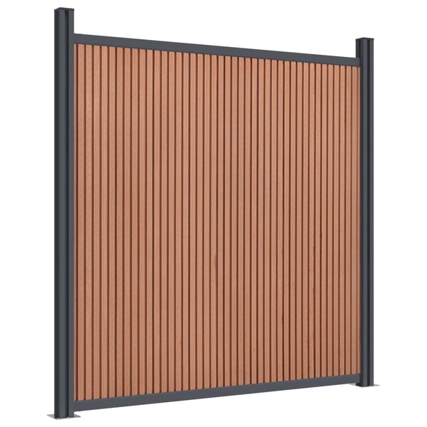 vidaXL Panneau de clôture marron 180x186 cm WPC