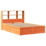 vidaXL Cadre de lit sans matelas cire marron 160x200cm bois pin massif