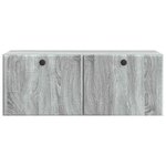 vidaXL Meuble TV mural 78 5 x 31 x 30 cm Sonoma gris Bois d'ingénierie