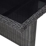 vidaXL Ensemble à manger d'extérieur 7 Pièces Résine tressée Noir