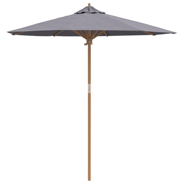 vidaXL Parasol de Jardin Gris Foncé 217x230 cm Bambou