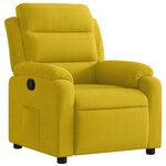 vidaXL Fauteuil inclinable jaune velours