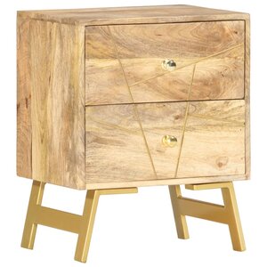 vidaXL Table de chevet 40x30x50 cm Bois de manguier massif