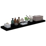 vidaXL Étagère murale flottante Noir brillant 120x23 5x3 8 cm MDF