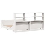 vidaXL Lit bibliothèque sans matelas blanc 180x200 cm bois massif