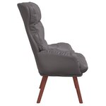 Fauteuil Relaxant vidaXL en Similicuir Gris