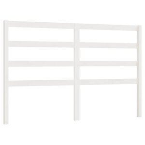 vidaXL Tête de lit Blanc 126x4x100 cm Bois massif de pin