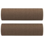 vidaXL Canapé 2 places avec oreillers décoratifs marron 140 cm tissu