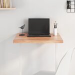 vidaXL Dessus de table marron clair bois chêne massif traité