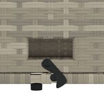 vidaXL Canapé de jardin 2 places et coussins gris clair résine tressée