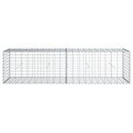 vidaXL Panier gabion avec couvercle 200x50x50 cm fer galvanisé