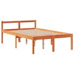 vidaXL Lit bibliothèque sans matelas cire marron 135x190 cm pin massif