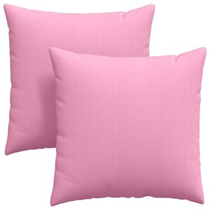 vidaXL Coussins de canapé 2 Pièces Rose 80 x 80 cm tissu