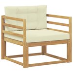 vidaXL Sofa de milieu extérieur Polyester Blanc
