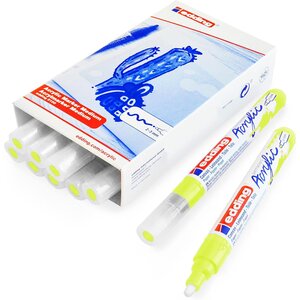 Marqueur acrylique moyen 5100 jaune fluOrescent 2-3 mm x 10 EDDING