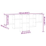 vidaXL Étagère murale chêne marron 159x18x66 cm bois d'ingénierie