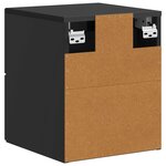 vidaXL Cabinet de chevet mural 2 pc Noir 33 x 34 5 x 40 cm