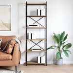 vidaXL Bibliothèque chêne artisanal 60 x 30 x 188 cm Bois d'ingénierie