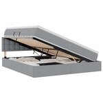 vidaXL Lit avec rangement et matelas Gris clair 160 x 200 cm