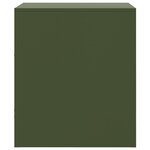 vidaXL Tables de chevet 2 Pièces vert olive 34 5x39x44 cm acier