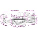 vidaXL Ensemble de canapés d'extérieur 5 pc Naturel et Anthracite