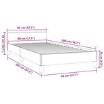 vidaXL Cadre de lit sans matelas marron foncé 80x200 cm tissu